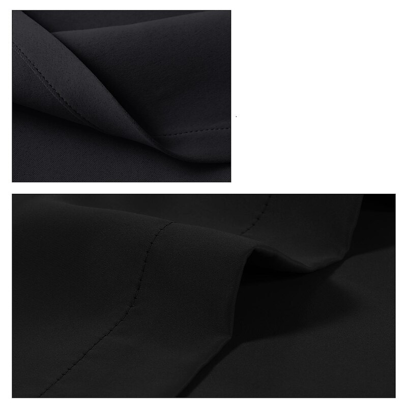 Black French Door Curtain Thermal Insulated Room Darkening Door Curtain Panel, Noise Reducing Single Door Panel4