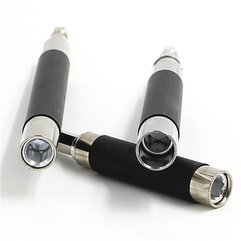 3pcs 80-120-140mm Telescopic Connecting Adapter Hexagonal Screw Handle Joint Sleeve Extension Connected Shank Rod2