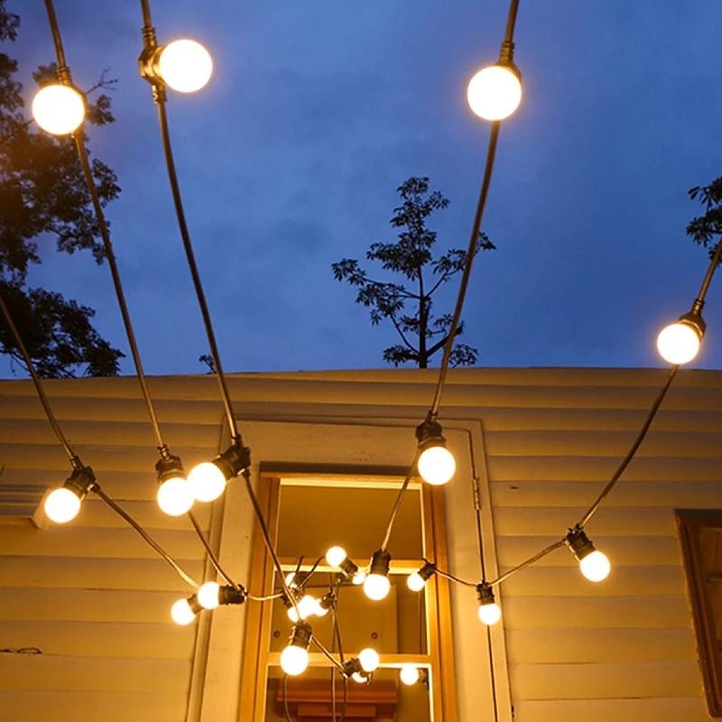 Outdoor Solar String Light 5M Waterproof String Light with Remote Control G50 Bulb Light Outdoor Waterproof LED String Light 10LEDs Fairy Lights Garden Patio Wedding Christmas Cafe Decoration Lamp3