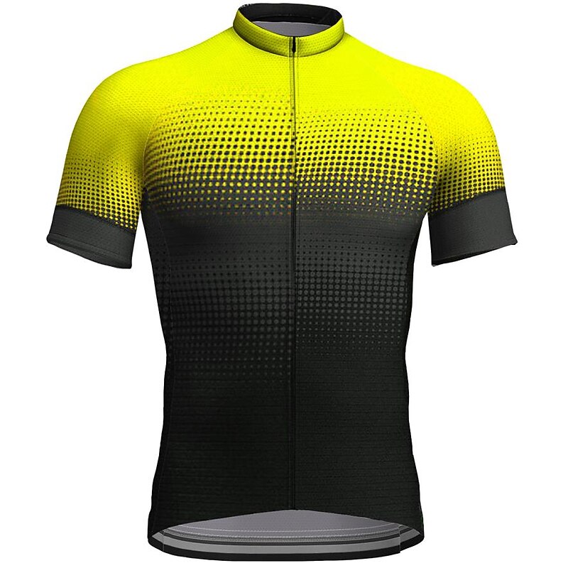 Men's Cycling Jersey Gradient Short Sleeve Bike Jersey Top with 3 Rear Pockets Mountain Bike MTB Road Bike Cycling Quick Dry Reflective Strips Back Pocket Moisture Wicking Sports White Red Blue3