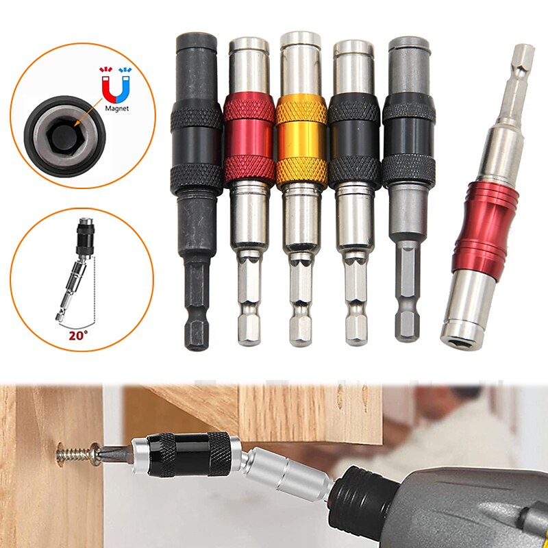 1/4 Hex Magnetic Ring Screwdriver Bits Drill Hand Tools Drill Bit Extension Rod Quick Change Holder Drive Guide Screw Drill Tip