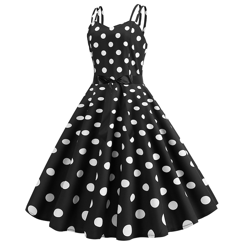 Polka Dots 1950s Grease Outfits Vacation Dress Dress Masquerade Striped Polka Dot Fancy Dress Women's Masquerade Party / Evening Adults' Dress Homecoming Dresses2