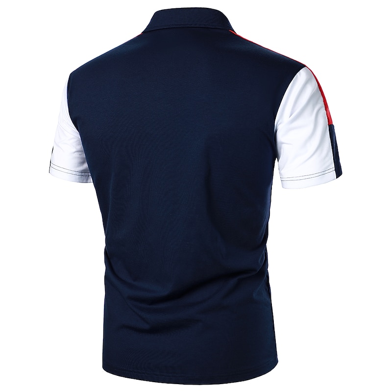 Men's Casual Shirt Dress Shirt Outdoor Work Classic Collar Classic Short Sleeve Fashion Simple Holiday Geometry Color Block Button Front All Seasons Regular Fit Deep Green Black Navy Blue Casual Shirt2