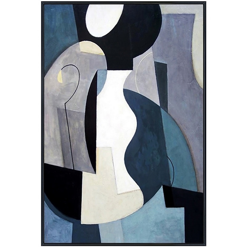 Handmade Hand Painted Oil Painting Wall Art Blue Mordern Abstract Home Decoration Decor Rolled Canvas No Frame Unstretched2