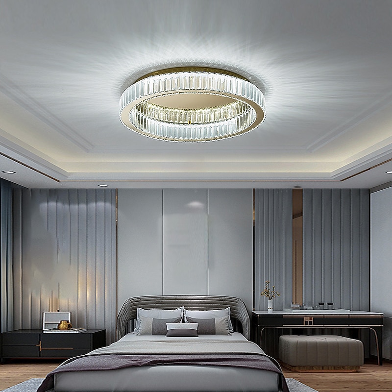 50 cm Round Ceiling Light LED Chandelier Stainless Steel Nordic Style Dining Room Living Room Bedroom3