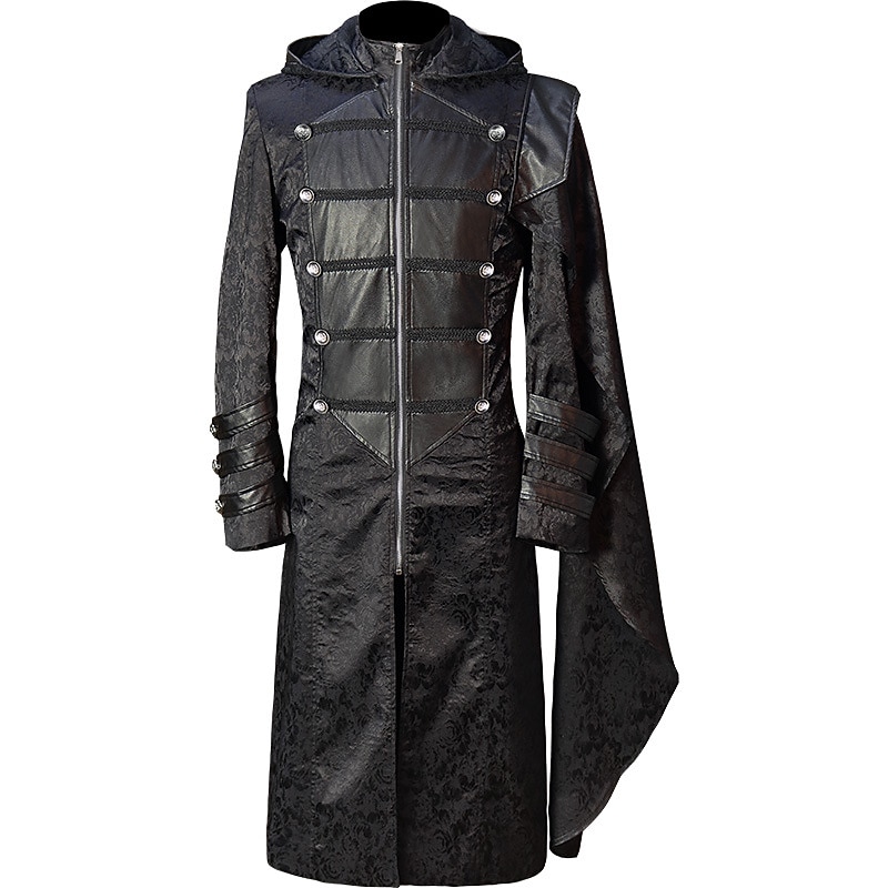 Retro Vintage Punk & Gothic Medieval Coat Masquerade Plague Doctor Plus Size Jacquard Fancy Dress Men's Masquerade Party Adults' Coat2