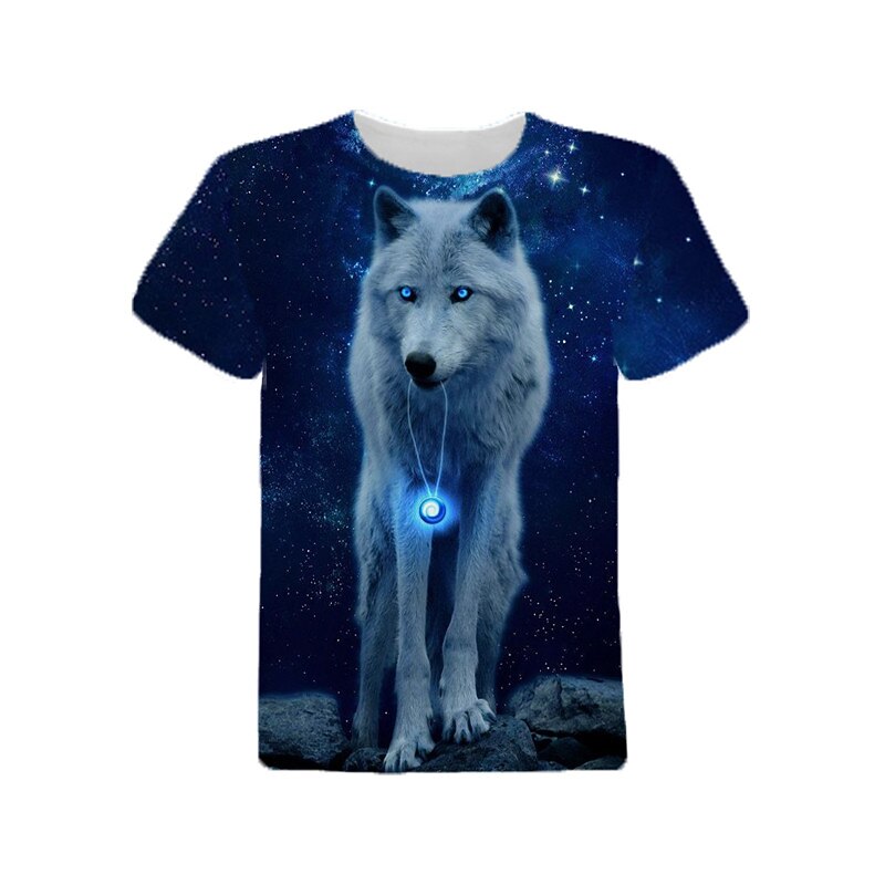 Boys 3D Animal Wolf T shirt Short Sleeve 3D Print Summer Spring Active Sports Fashion Polyester Kids 3-12 Years Outdoor Daily Regular Fit3