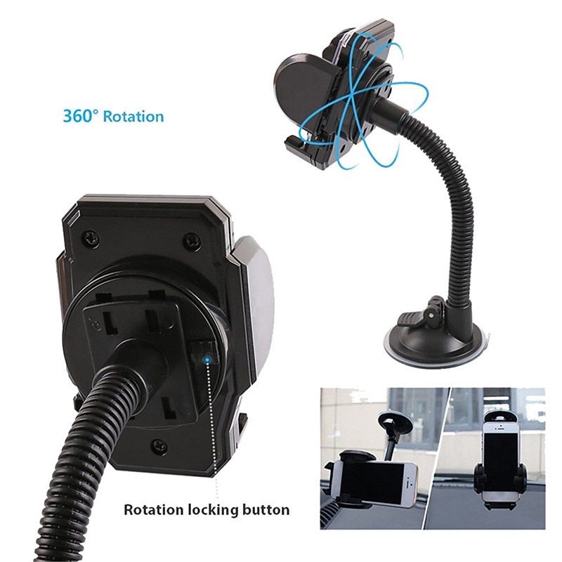 Car Phone Holder Sucker Windshield Dashboard Adjustable Rotatable Mount Suction Cup for Universal Mobile Phone Stand2