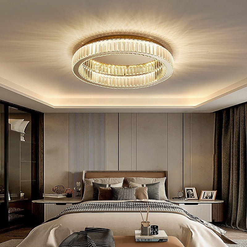 50 cm Round Ceiling Light LED Chandelier Stainless Steel Nordic Style Dining Room Living Room Bedroom2