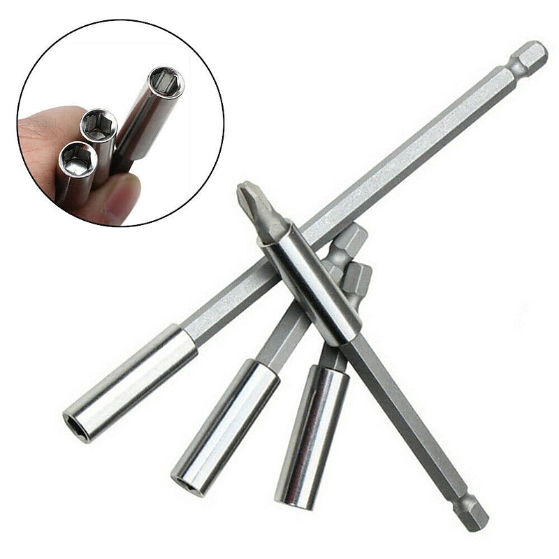 Hex Rod Shank Screwdriver Extension 1/4 Magnetic Quick Change Extension Long Handle Screwdriver Tip Holder Hand Tools Socket