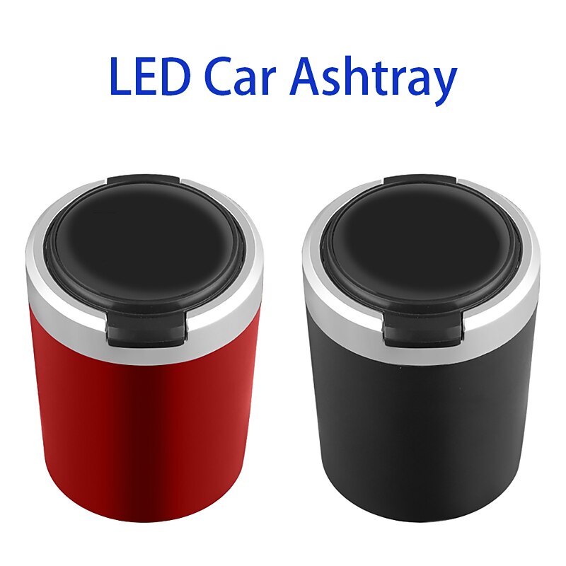 StarFire Portable Auto LED Ashtray With Blue Light Car Styling Smokeless Ash Tray For AUDI A3 A4 A5 A6 A7 A8 Accessories2