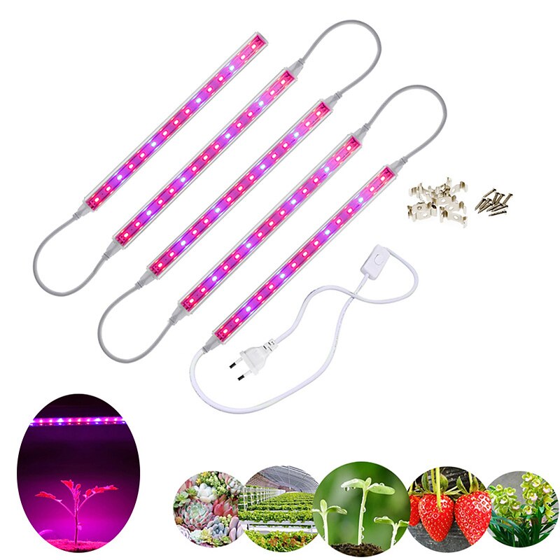 30cm T5 LED Grow Light - 6W Full Spectrum Phytolamp for Plants, Vegetables & Seedlings EU/US/UK/AU Plug AC85-265V