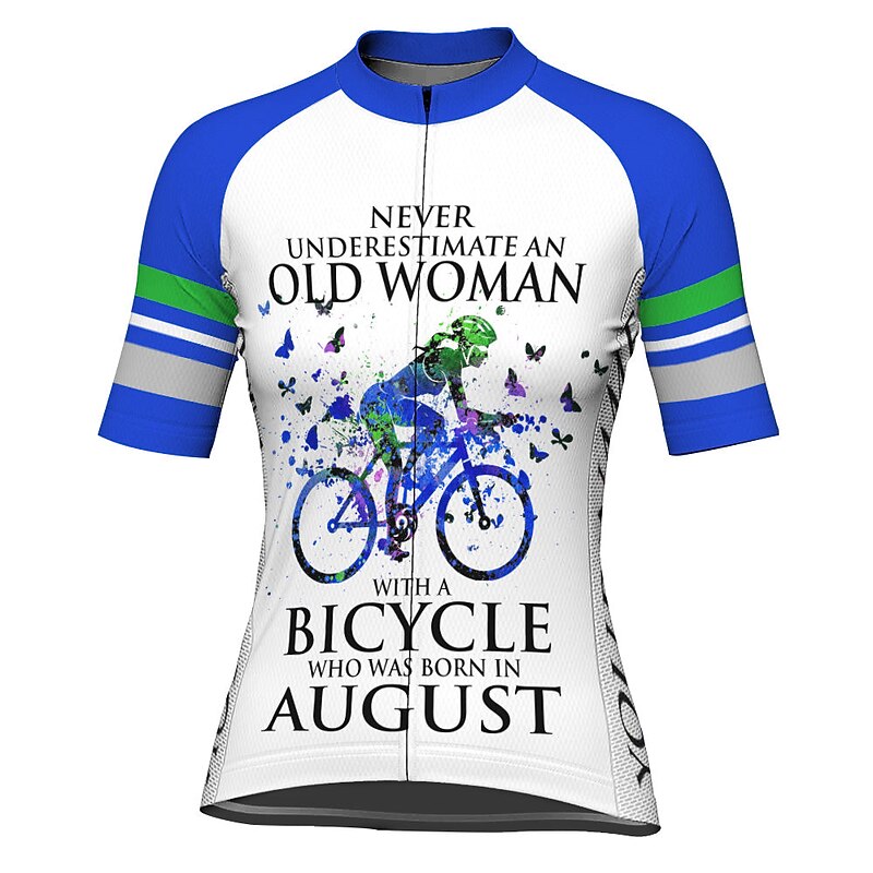 Women's Cycling Jersey Graphic Butterfly Funny Short Sleeve Bike Jersey Top with 3 Rear Pockets Mountain Bike MTB Road Bike Cycling Quick Dry Reflective Strips Back Pocket Moisture Wicking Sports4