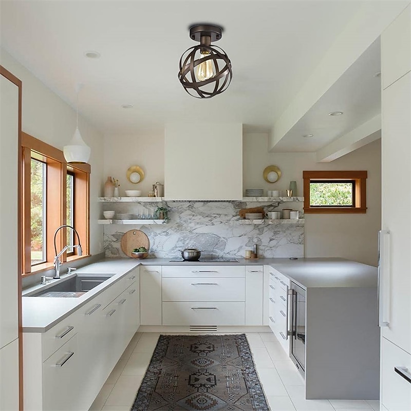 19 cm Globe Design Ceiling Light LED Metal Classic Stylish Painted Finishes Black Artistic Modern 220-240V2