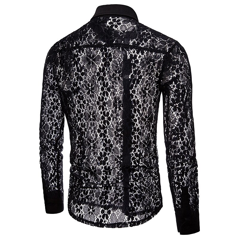 Punk & Gothic Victorian Medieval Blouse / Shirt Masquerade Prince Turndown Fancy Dress Men's Masquerade Party / Evening Adults' Blouse2