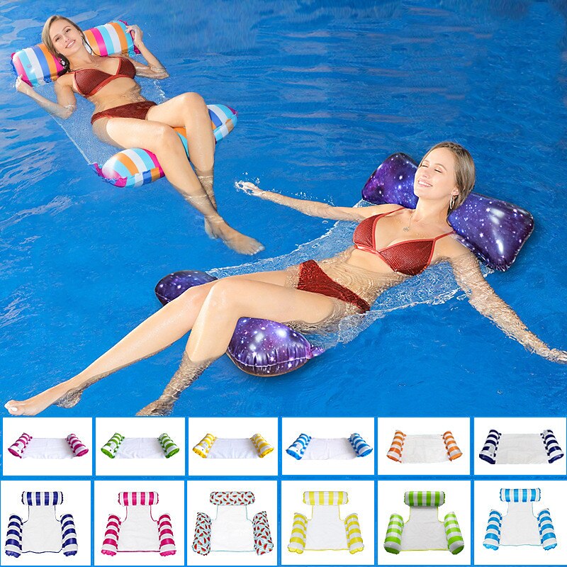Pool Floats,Water Hammock Inflatable Pool Float, Multi-Purpose Pool Hammock (Saddle, Lounge Chair, Hammock, Drifter) Pool Chair for Adults,Inflatable for PoolCandy
