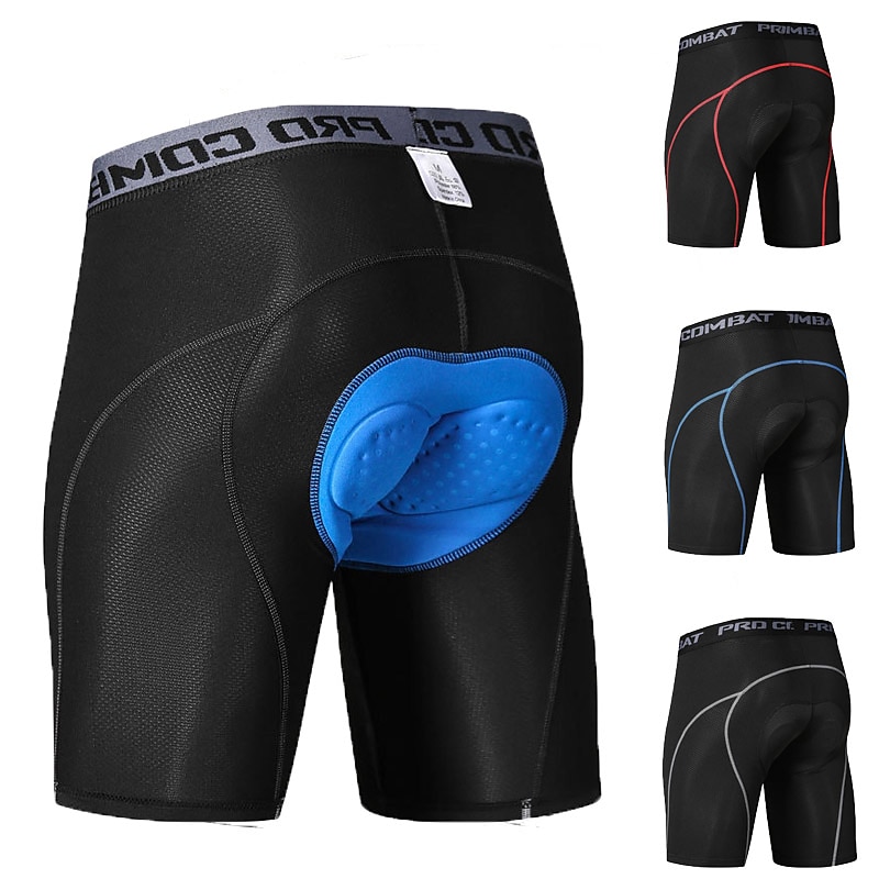 Men's Stripes Cycling Road Shorts Bike Shorts Cycling Padded Shorts Bike Padded Shorts / Chamois Mountain Bike MTB Road Bike Cycling Sports 3D Pad Cycling Quick Dry Moisture Wicking Black+Red Black