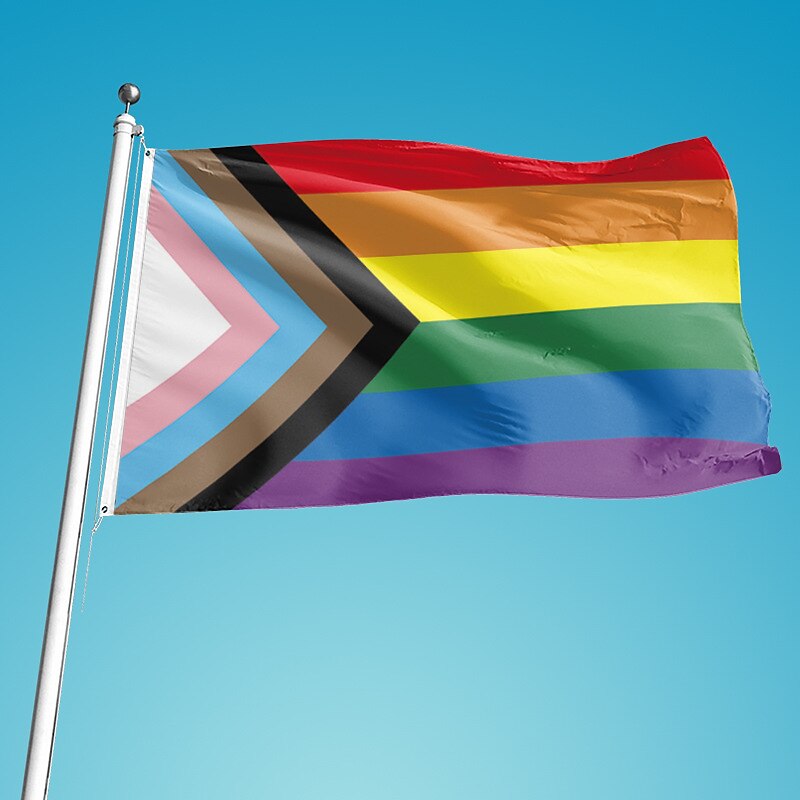 Rainbow Flag 3ftx5ft Outdoor All Inlcusive Progressive Pride 100D Bisexual LGBTQ Non Binary Lesbian Gay Transgender Prides Proculsexual Flags2