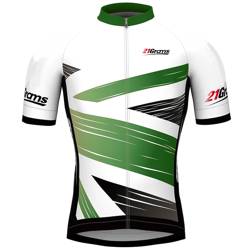 Men's Cycling Jersey Geometric Geometry UK Short Sleeve Bike Jersey Top with 3 Rear Pockets Mountain Bike MTB Road Bike Cycling Quick Dry Reflective Strips Back Pocket Moisture Wicking Sports Yellow 11