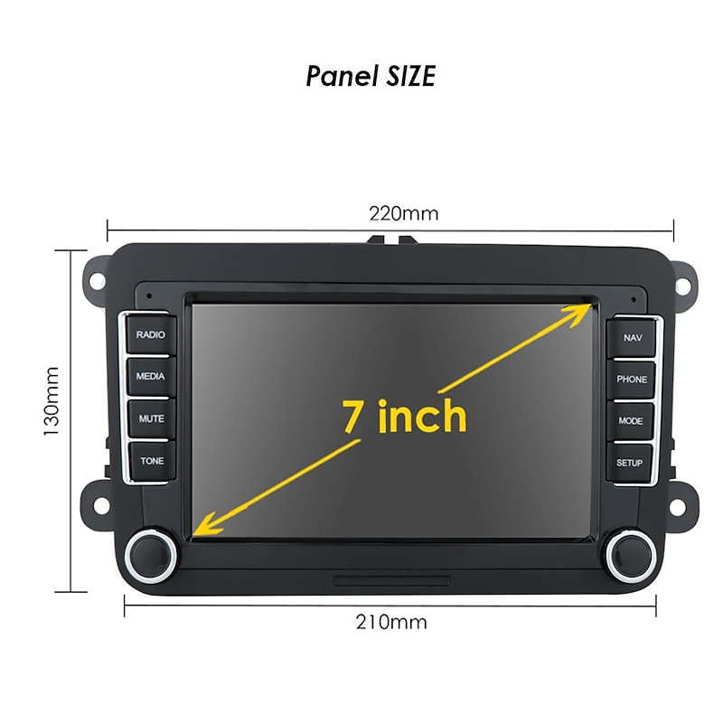 Radio 2 din Android 10 Car Stereo 7 inch Autoradio Bluetooth GPS Navigation Multimedia Player For Volkswagen Passat Golf Jetta Polo Tiguan Skoda Seat ALL Years2