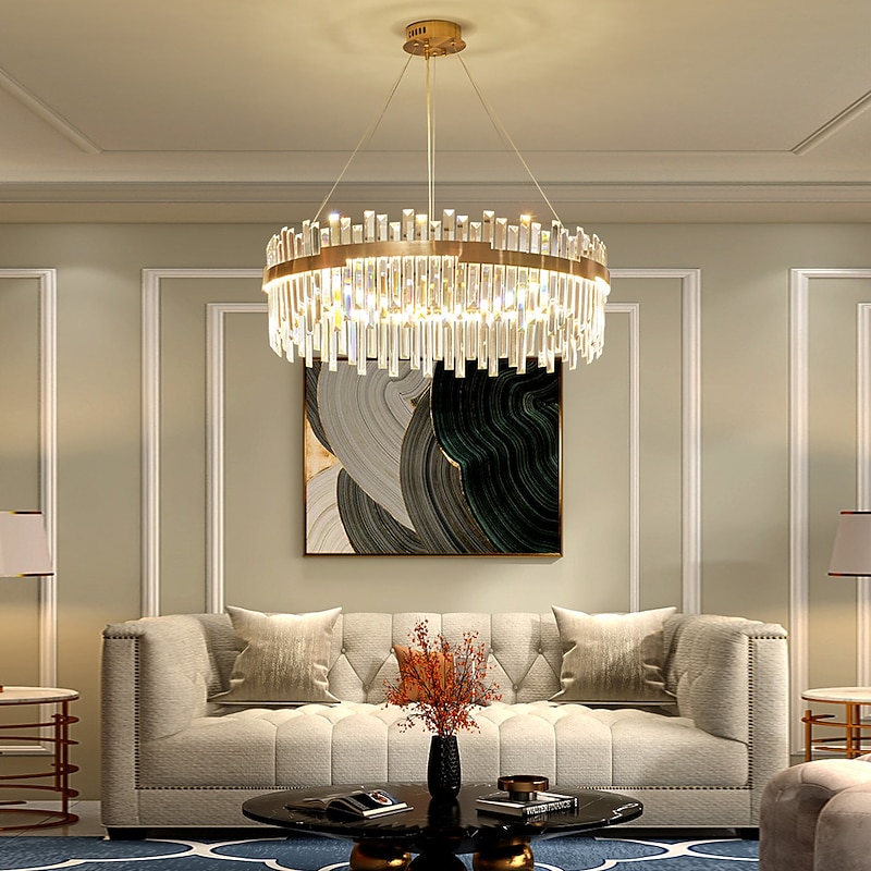 60 cm Unique Design Chandelier LED Pendant Light Crystal Aluminium Alloy Nordic Style Living Room Dining Room 220-240V3