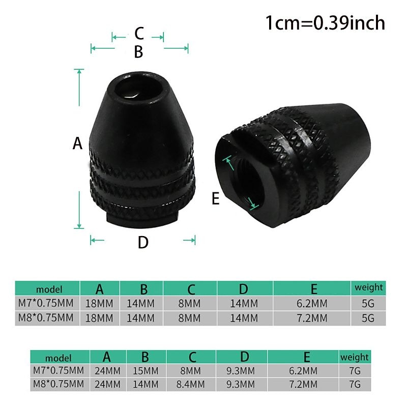 3pcs Mini Multifunctional Multi M7/M8 Keyless Drill Chuck For Rotary Tools M8X0.75 Quick Change Three-Jaw Drill Chuck2