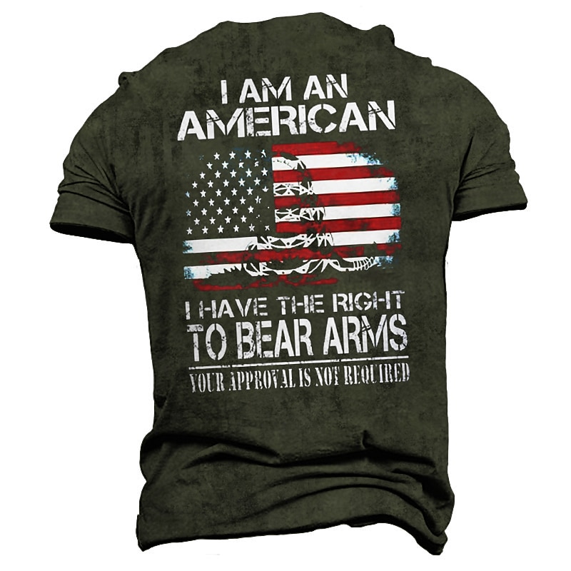 Veterans Day Men's Patriot Patriotic Veteran Flag T shirt Graphic Tee Funny T Shirts Slogan T Shirts Short Sleeve T shirt 3D Print Crew Neck Shirt Vintage Fashion Designer Outdoor Casual Daily Black