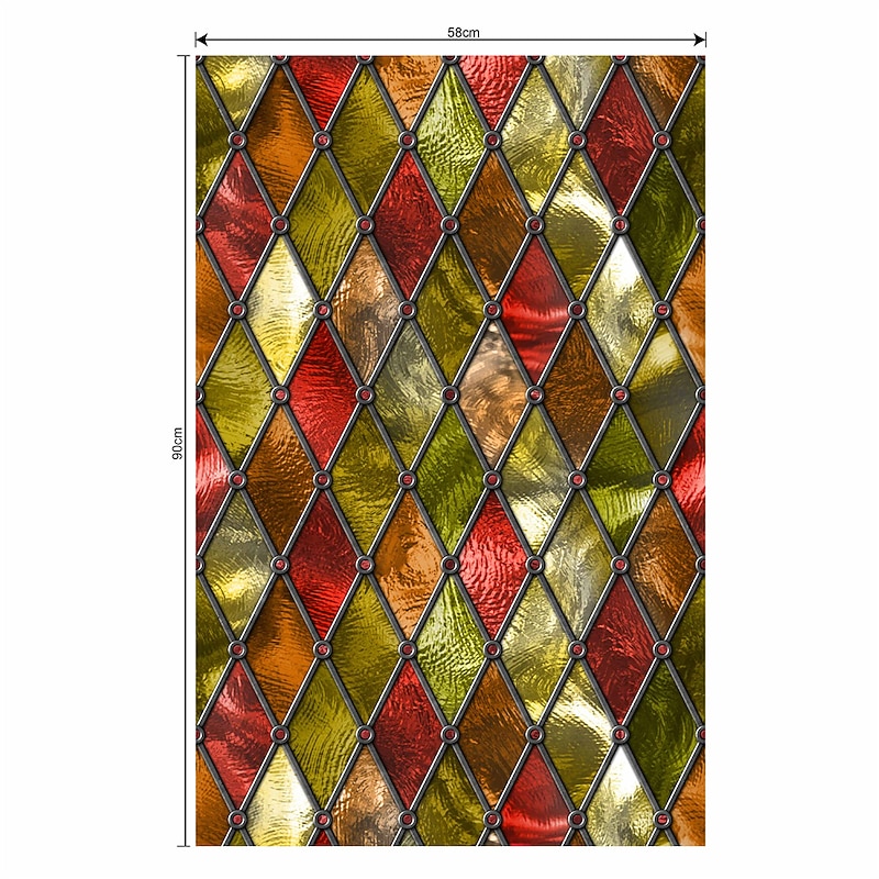 Stained Glass Window Film residue Window Paper Bathroom Living Room Window Shading Film Removable DIY Home Decoration Wall Decal Wall Decoration3