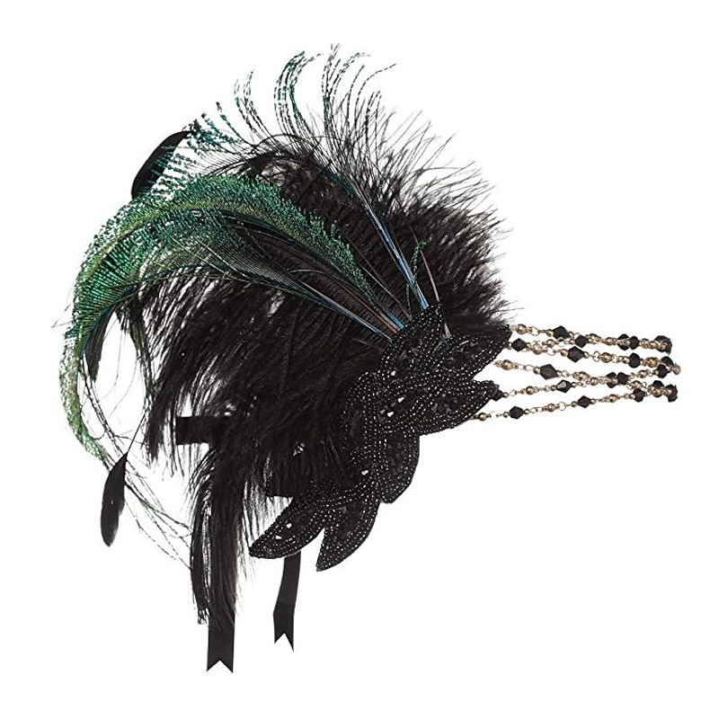 Retro Vintage 1920s Headpiece Masquerade Flapper Headband Normal The Great Gatsby Charleston Wedding Guest Fancy Dress Women's Halloween Carnival Masquerade Party / Evening Cocktail Party Prom2