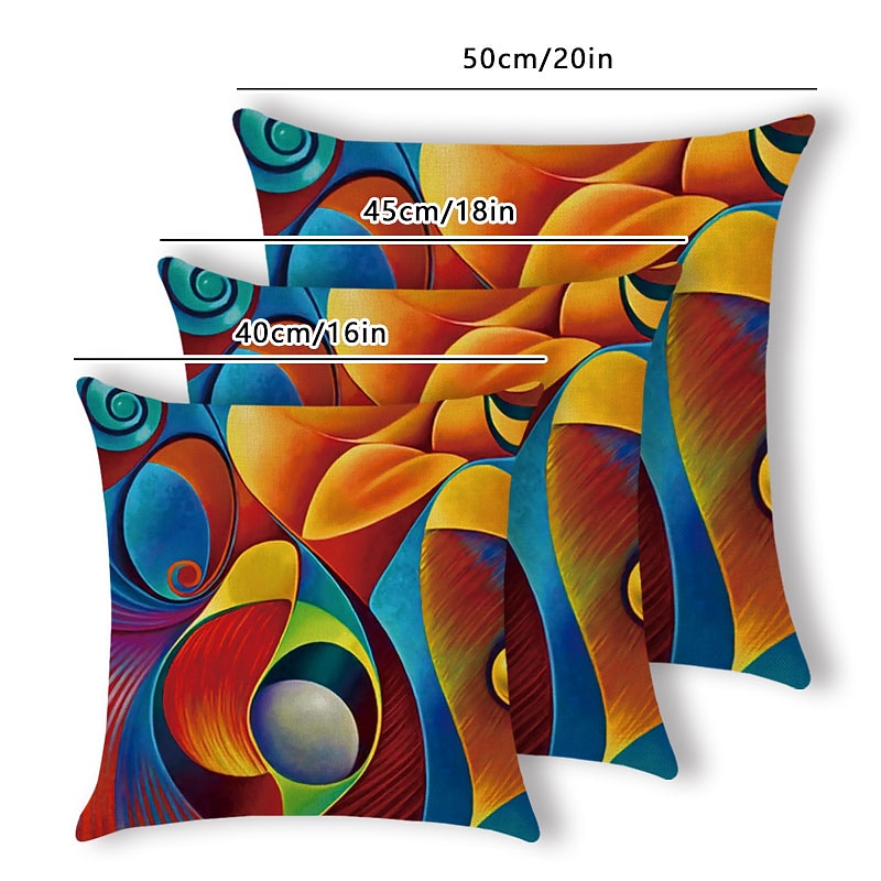 Abstract Print Cushion Cover Soft Decorative Square Throw Pillow Cover Cushion Case Pillowcase for Bedroom Livingroom Superior Quality Machine Washable Outdoor Cushion for Sofa Couch Bed Chair3