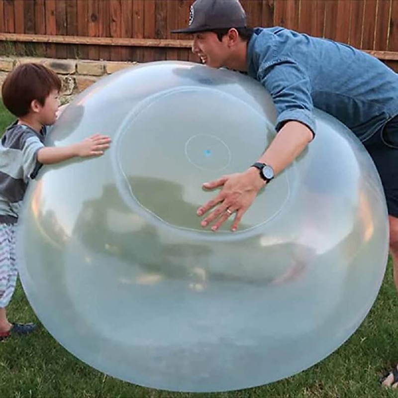 1/2/3 pcs Toy Bubble Ball with pump 27/47 inch Holiday Bouncy Ball Elastic Super Large Beach Balloon Inflatable Funny Toy Ball for Garden Outdoor Indoor Play4