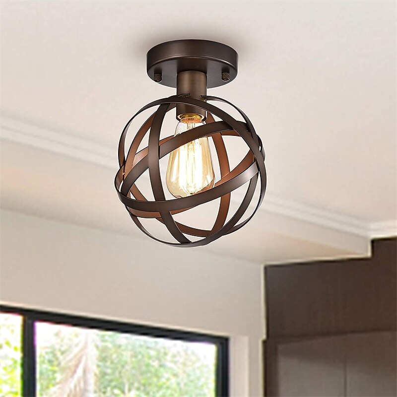 19 cm Globe Design Ceiling Light LED Metal Classic Stylish Painted Finishes Black Artistic Modern 220-240V