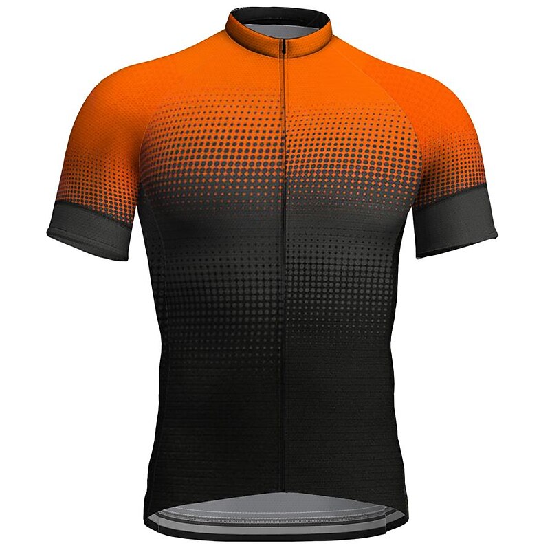 Men's Cycling Jersey Gradient Short Sleeve Bike Jersey Top with 3 Rear Pockets Mountain Bike MTB Road Bike Cycling Quick Dry Reflective Strips Back Pocket Moisture Wicking Sports White Red Blue4