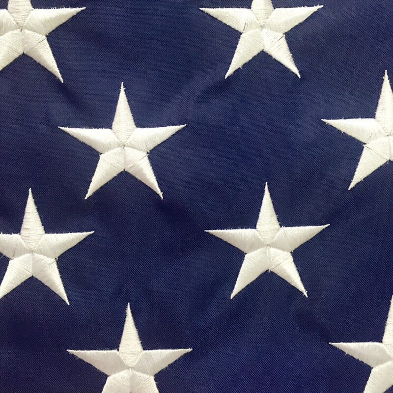 5ft X 3ft (150cm X 91cm) Embroidered American Flag Embroidered Flag 90*150cm3