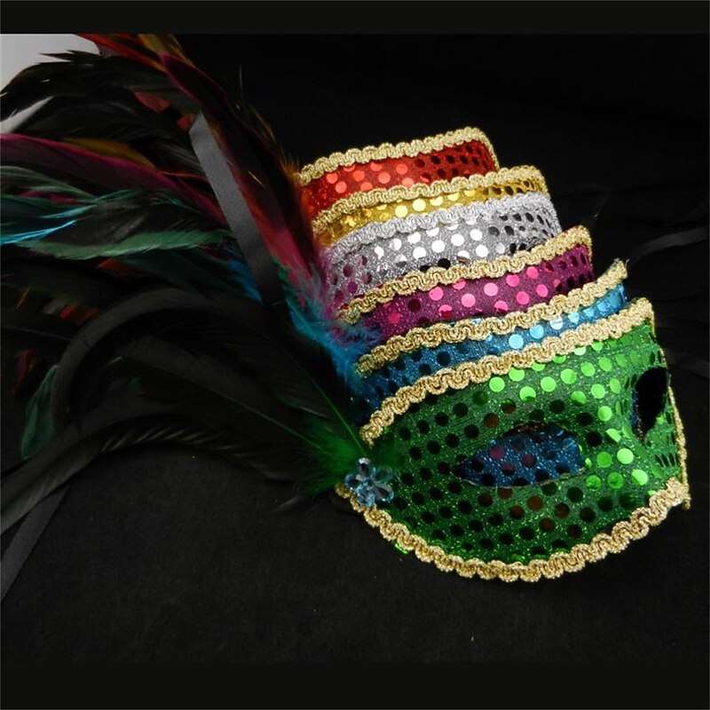 Unisex Gold Shining Plated Masquerade Mask Wedding Props Mardi Gras Party Costume Accessory3