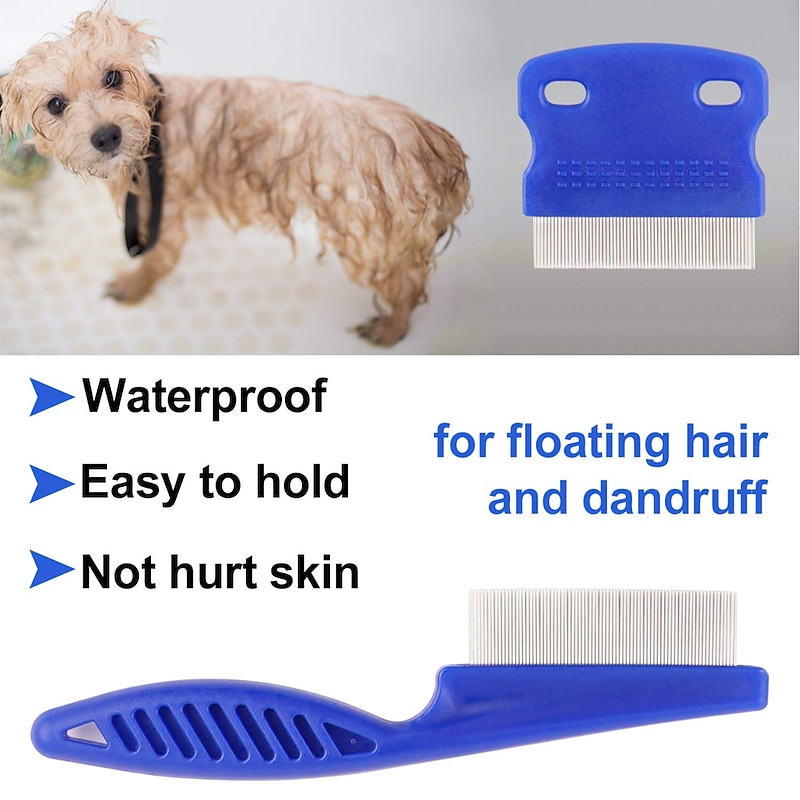 6pcs/Set Pet Lice Combs Dog Grooming Flea Comb Tear Stain Comb for Removal Dandruff Hair Stain Nit for Dogs Cats4