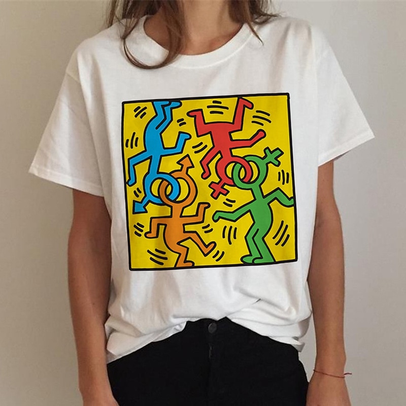 Pride Parade LGBT Pride Gay Pride Rainbow Flag T-shirt Anime Cartoon Anime Harajuku Graphic Kawaii For Couple's Men's Women's Adults' Back To School Hot Stamping