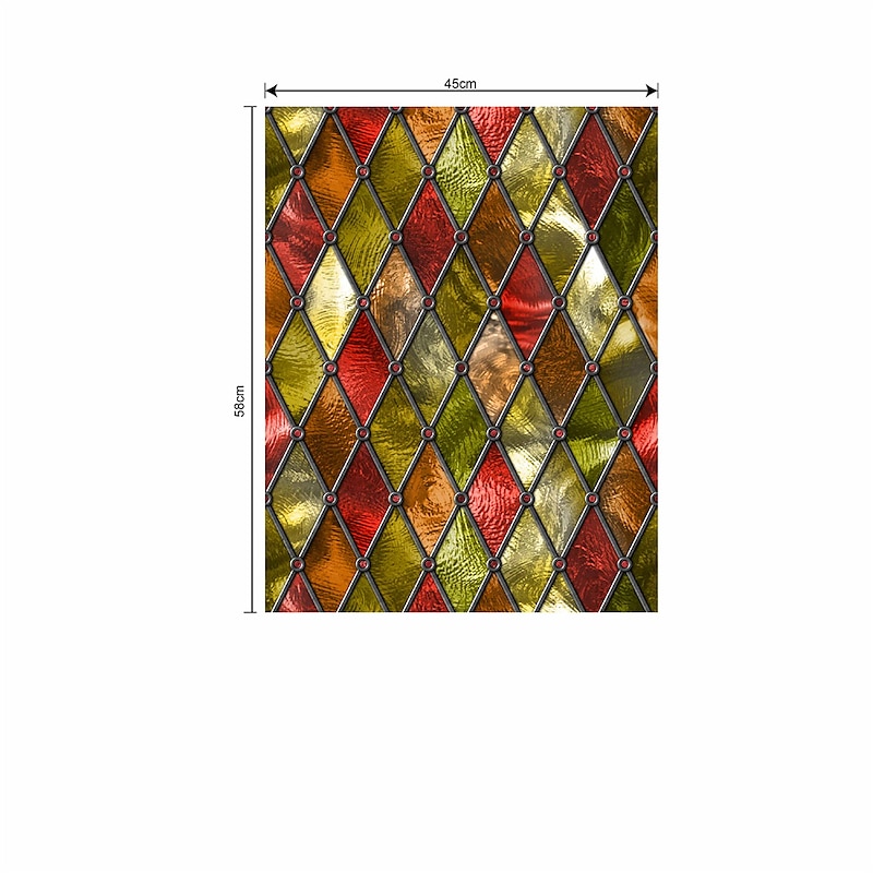 Stained Glass Window Film residue Window Paper Bathroom Living Room Window Shading Film Removable DIY Home Decoration Wall Decal Wall Decoration2