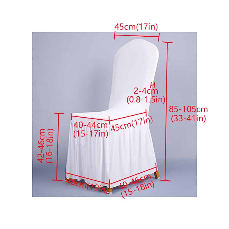 Wedding Dining Chair Covers Slipcover with Skirt, Washable Seat Covers Protector for Dining Chair Hotel Ceremony Wedding Party Kids Pets, Stretch Spandex Fabric4