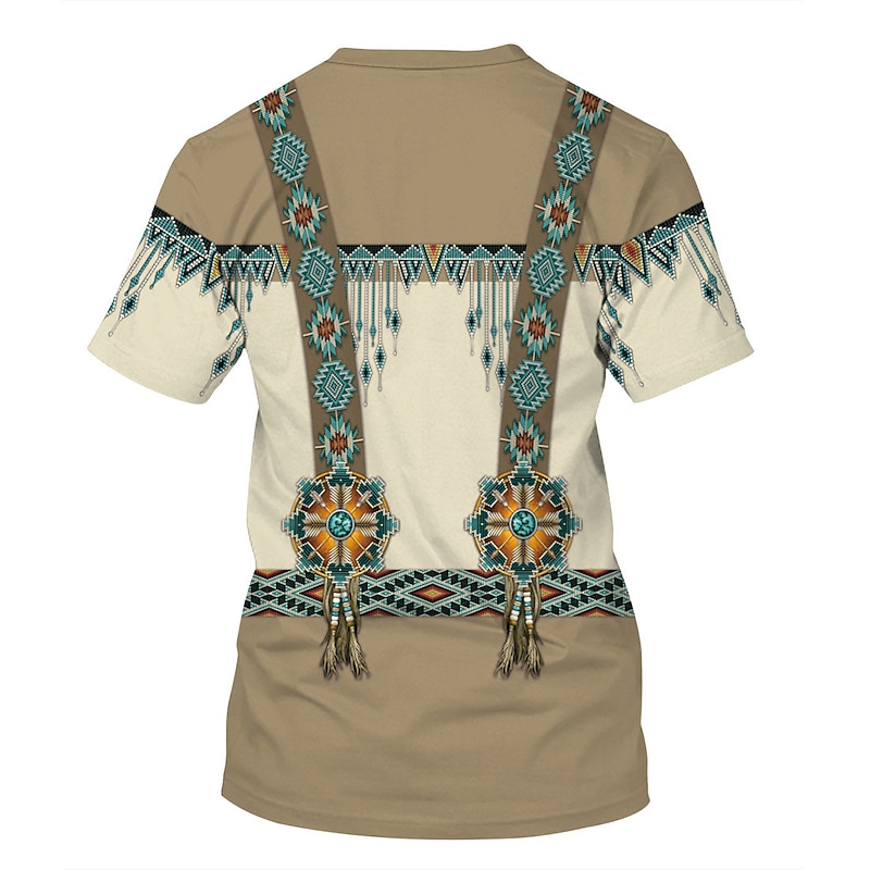 American Indian Native American T-shirt Anime Cartoon Anime 3D 3D Harajuku Graphic For Couple's Men's Women's Adults' Masquerade Back To School 3D Print4