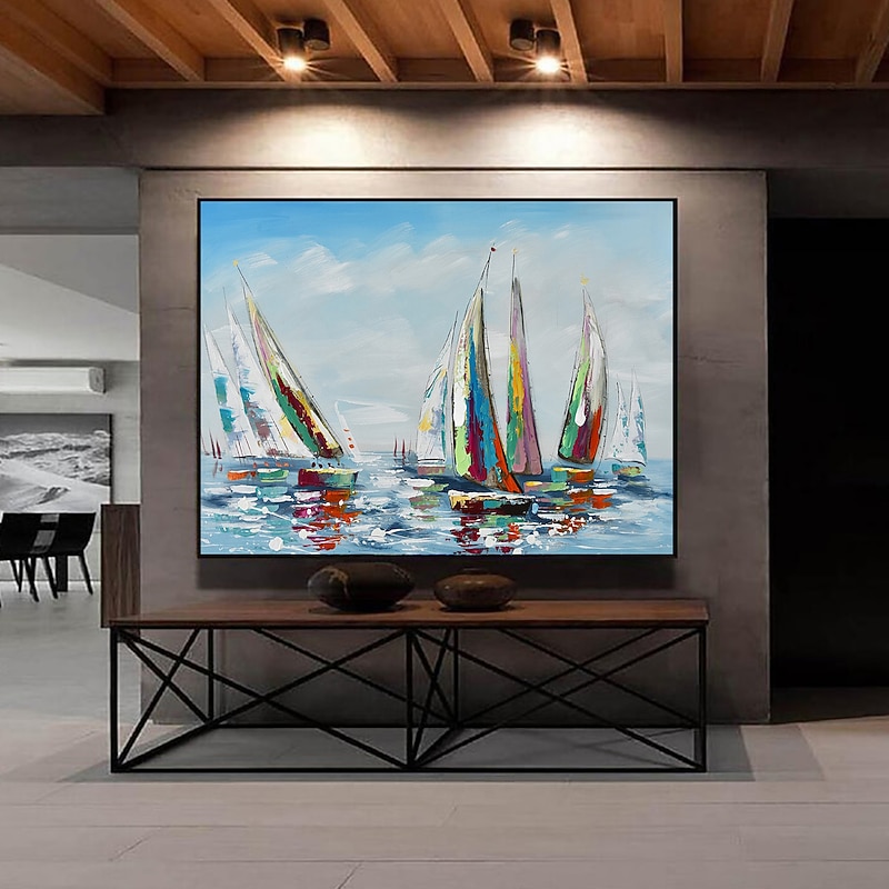 Oil Painting Handmade Hand Painted Wall Art Abstract DuskSeascape Landscape Home Decoration Dcor Rolled Canvas No Frame Unstretched3