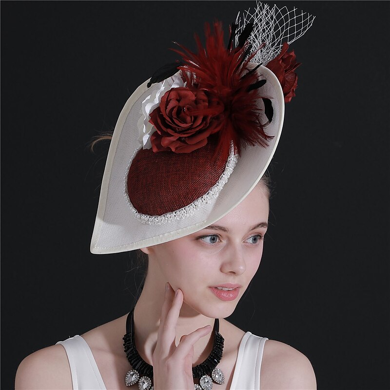 Retro Vintage 1950s 1920s Headpiece Party Costume Fascinator Hat Fancy Dress Women's Masquerade Party / Evening Bachelorette Party Adults' Headwear3