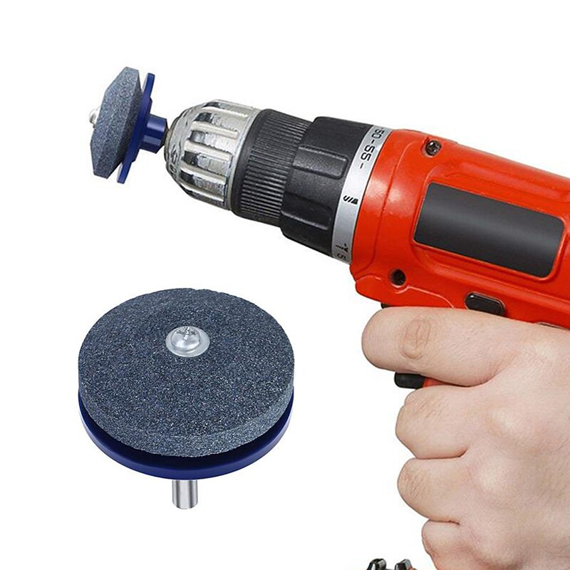 1 PCS Lawn Mower Sharpener Lawnmower Sharpener for Power Hand Drill For Power Hand Drill Knife Sharpening Stone Grindstone
