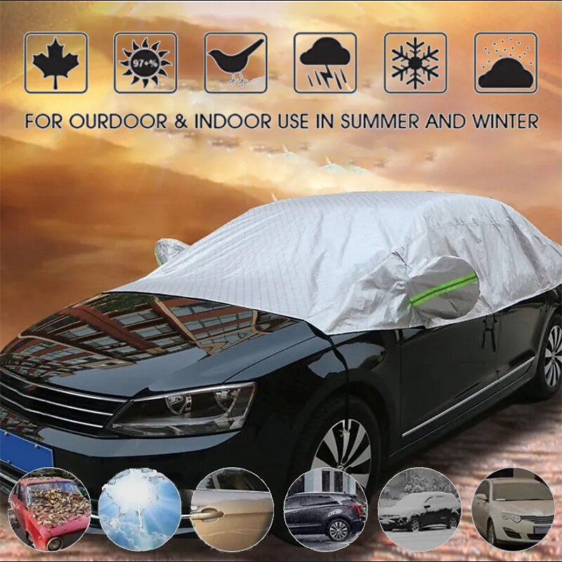 Car Clothing Half Cover Anti-frost Snowproof Waterproof Sun-shade Heat-insulating Dust-proof Four Season Universal