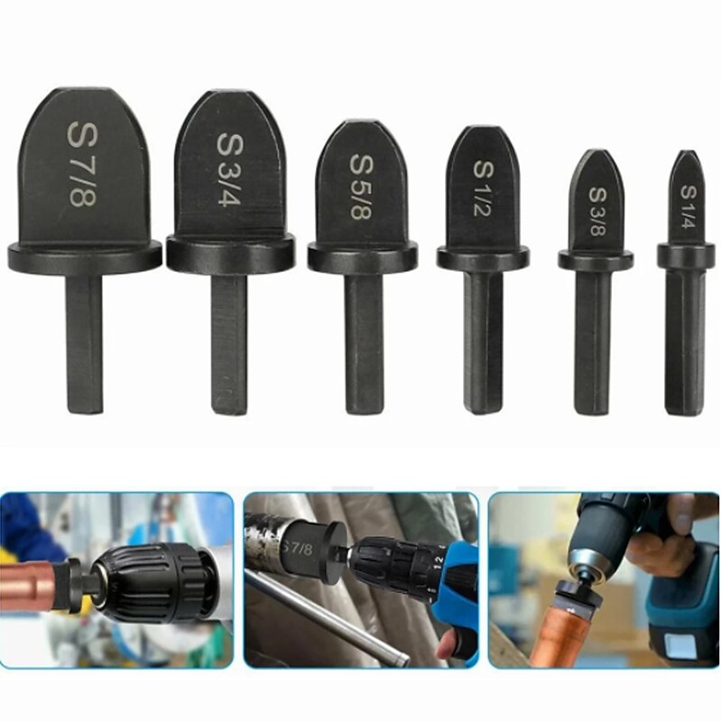 5/6pcs Expander Imperial Tube Pipe Expander Support for Air Conditioner Conditioning Swaging Tool 7/8 3/4 5/8 1/2 3/8 1/4 Inch3