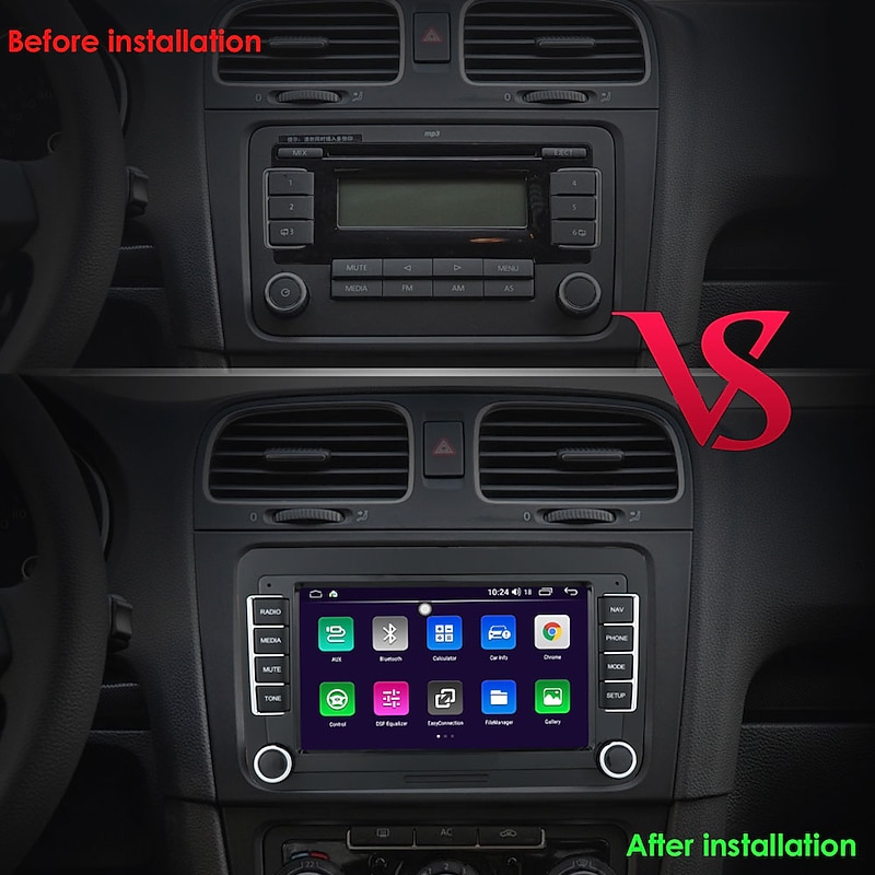 Radio 2 din Android 10 Car Stereo 7 inch Autoradio Bluetooth GPS Navigation Multimedia Player For Volkswagen Passat Golf Jetta Polo Tiguan Skoda Seat ALL Years3