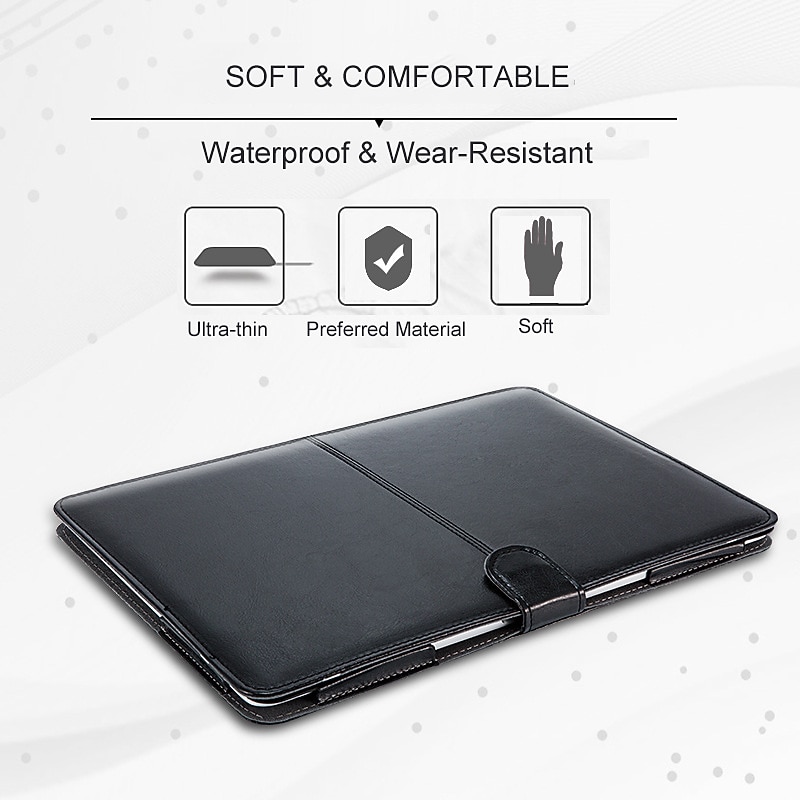 MacBook Case Compatible with Macbook Air Pro 13.3 inch Hard PU Leather Solid Color3