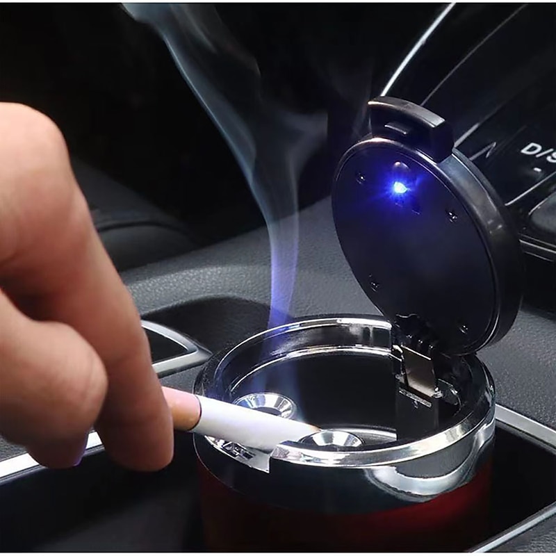 StarFire Portable Auto LED Ashtray With Blue Light Car Styling Smokeless Ash Tray For AUDI A3 A4 A5 A6 A7 A8 Accessories4