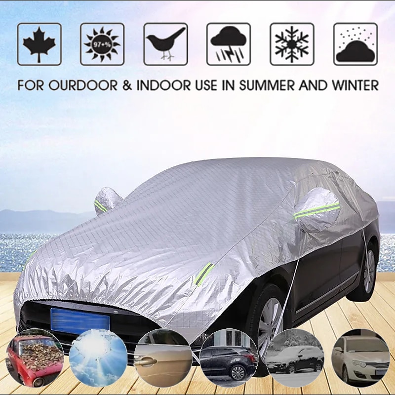 StarFire Sunshade rainproof sunscreen hailproof heat insulation universal real Oxford cloth car jacket special half-cover model