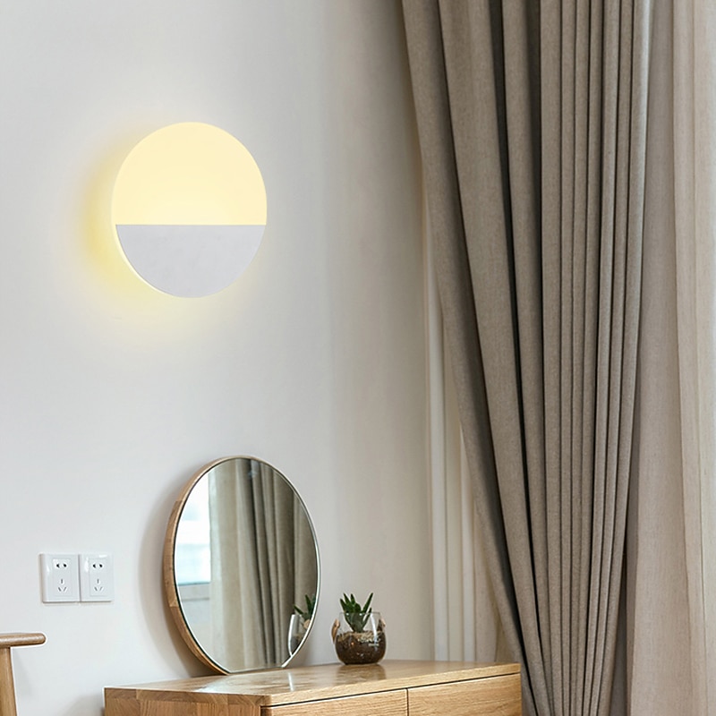 Modern Indoor Wall Light LED Acrylic Bedroom Dining Room Metal Wall Light 5 W3